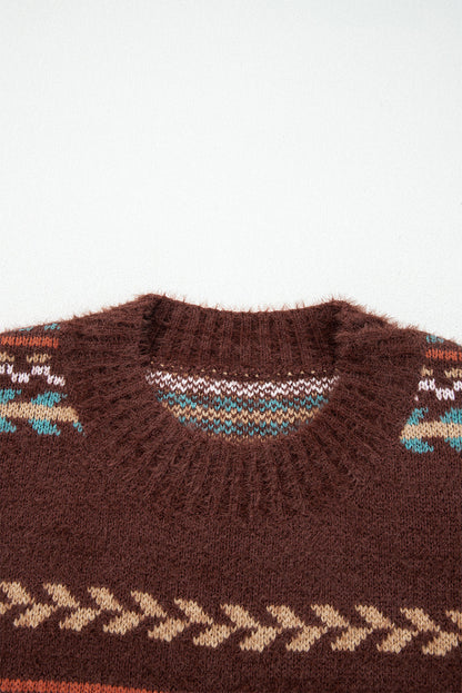 Threaded Pear Madison Knitted Drop Shoulder Sweater