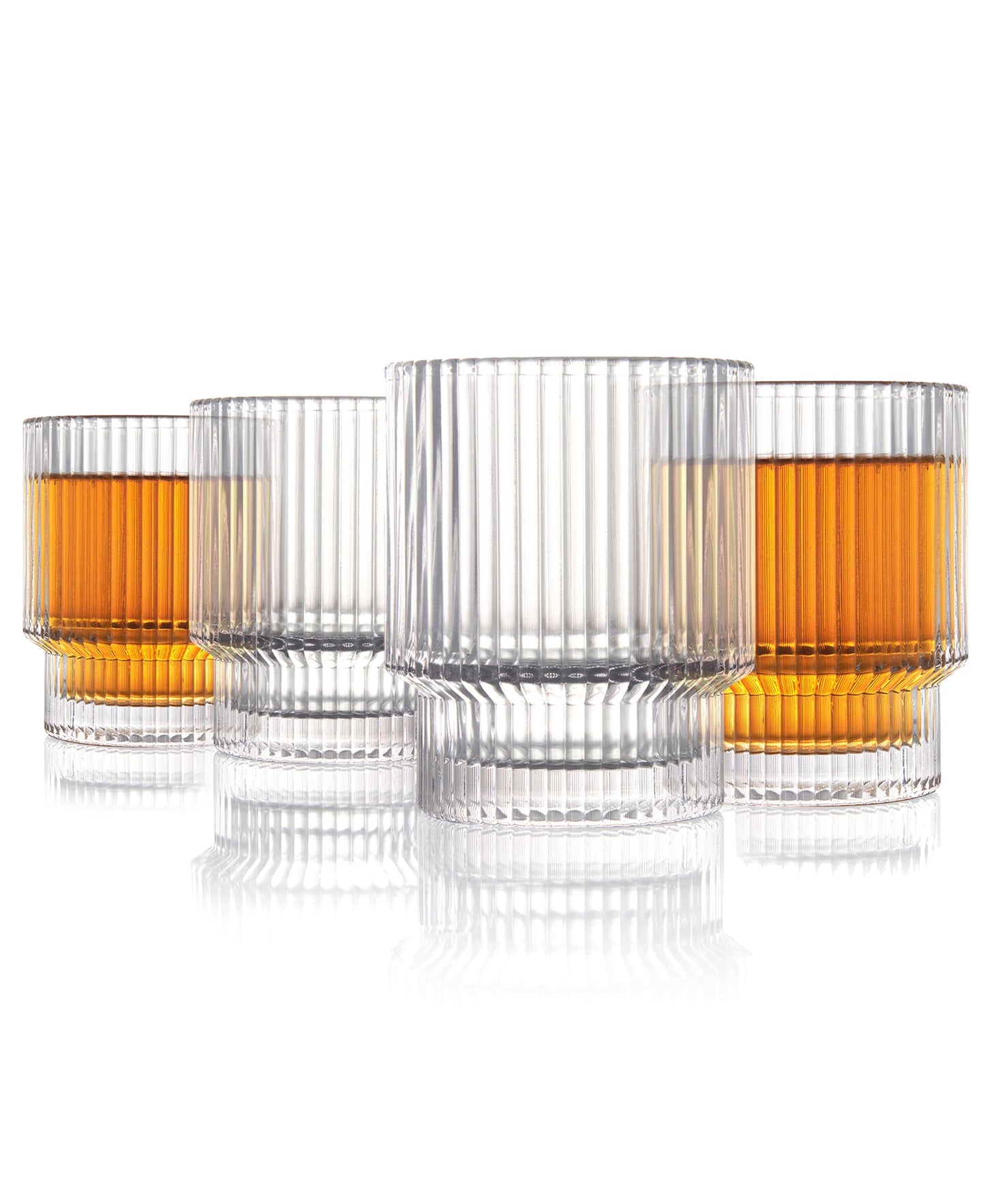 Jay Companies Fluted Set Of 4 Old Fashion Glasses 9 Oz.