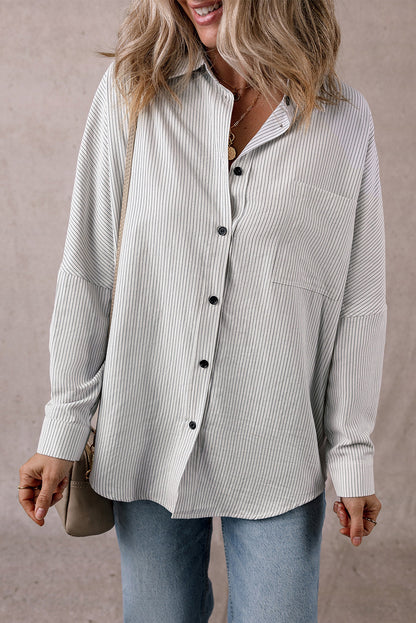 Threaded Pear Zazita Tab Sleeve Long Shirt
