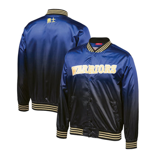 Men's Mitchell & Ness NBA Golden State Warriors Cny Satin Full-Snap Jacket