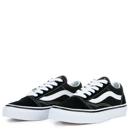 Vans Old Skool Kids' Sneakers — Black Canvas Low-Top