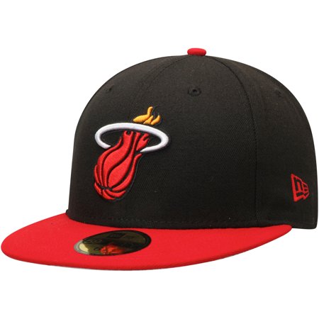 New Era Miami Heat Official Team Color 2Tone 59FIFTY Fitted Hat, Black/Red