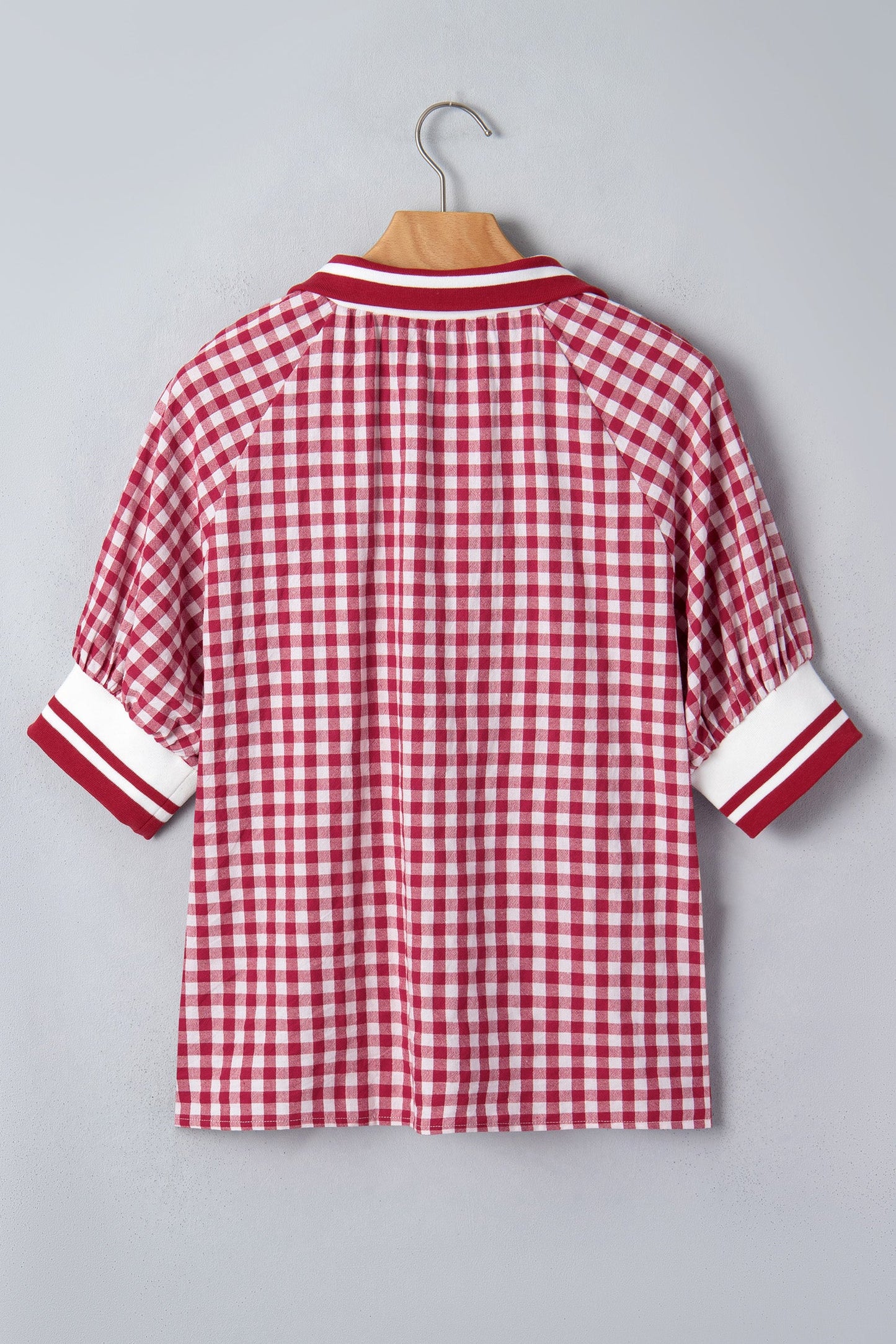 Threaded Pear Journi Patchwork Half Zip Blouse
