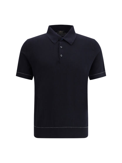 Polo Shirt Navy Cotton