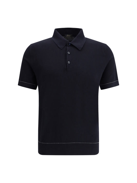 Polo Shirt Navy Cotton