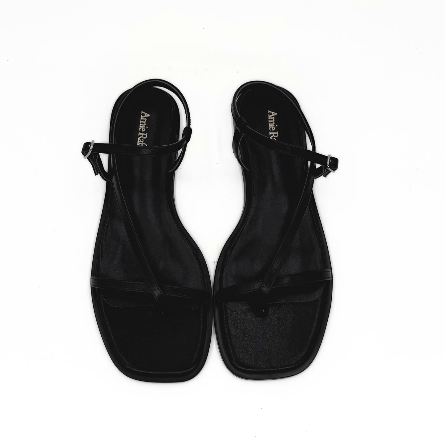 Maxy Asymmetric T-Strap Sandal - Black