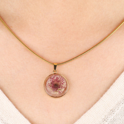 Mint & Lily Pressed Birth Flower Necklace