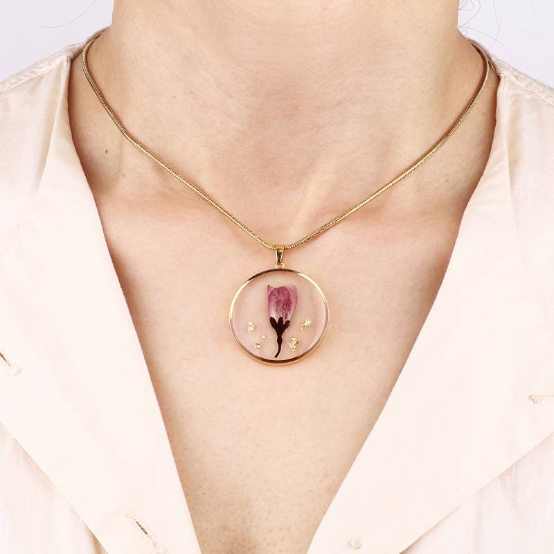 Mint & Lily Pressed Birth Flower Necklace
