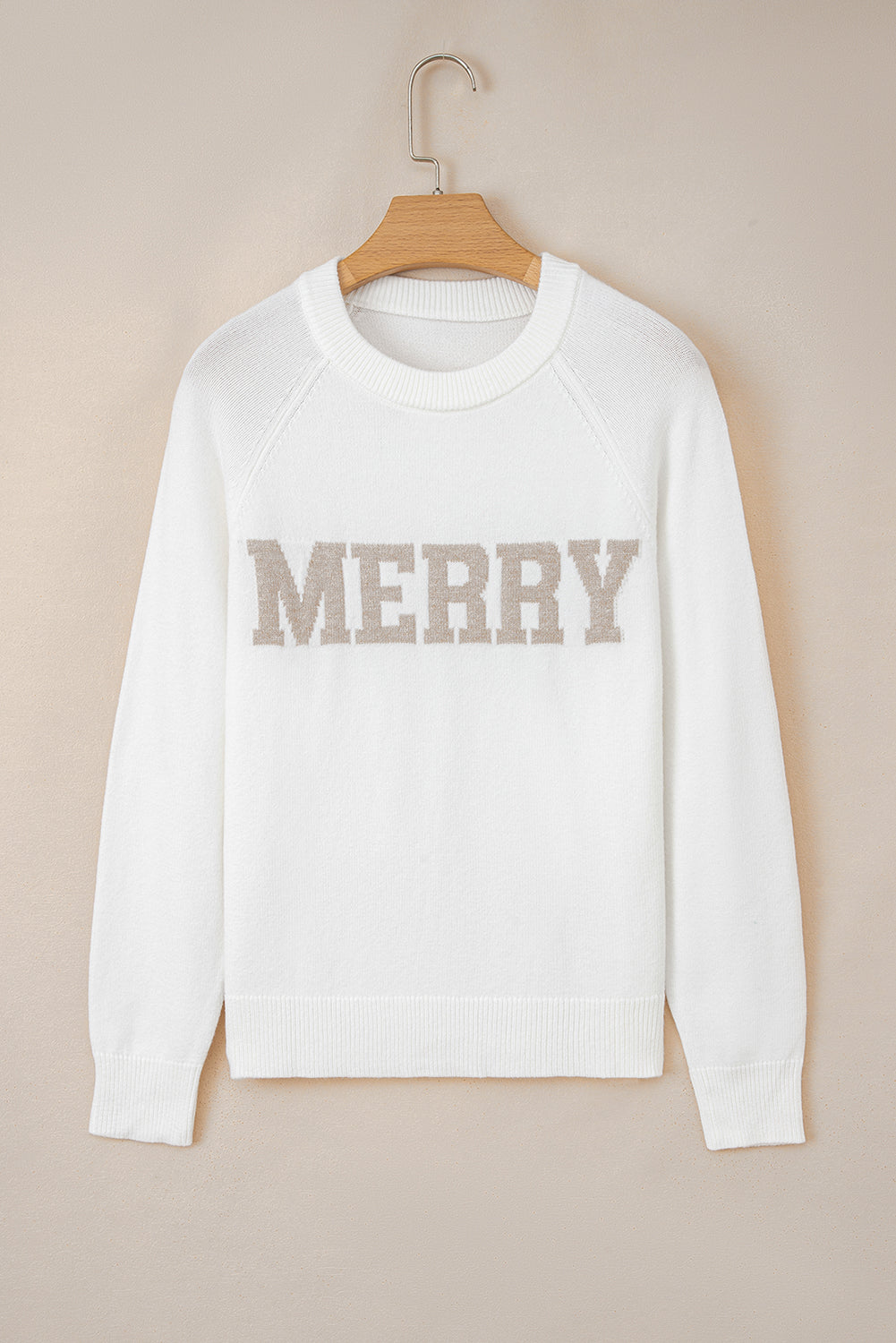 Threaded Pear Merry Christmas Raglan Sleeve Sweater