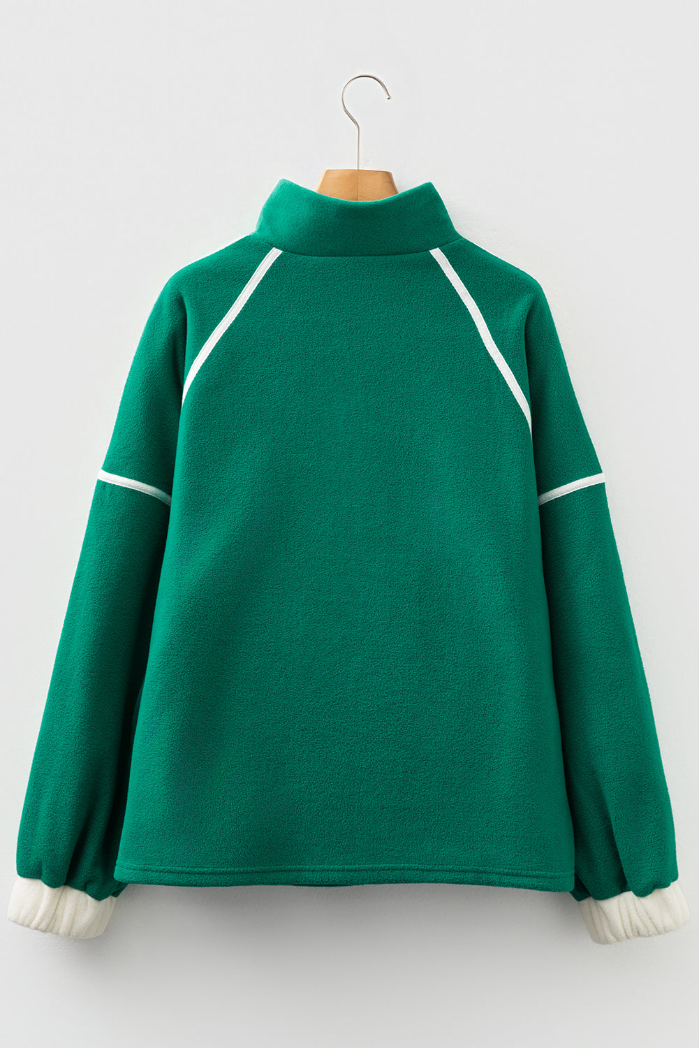 Threaded Pear Ava Contrast Trim Fleece Plus Sweatshirt