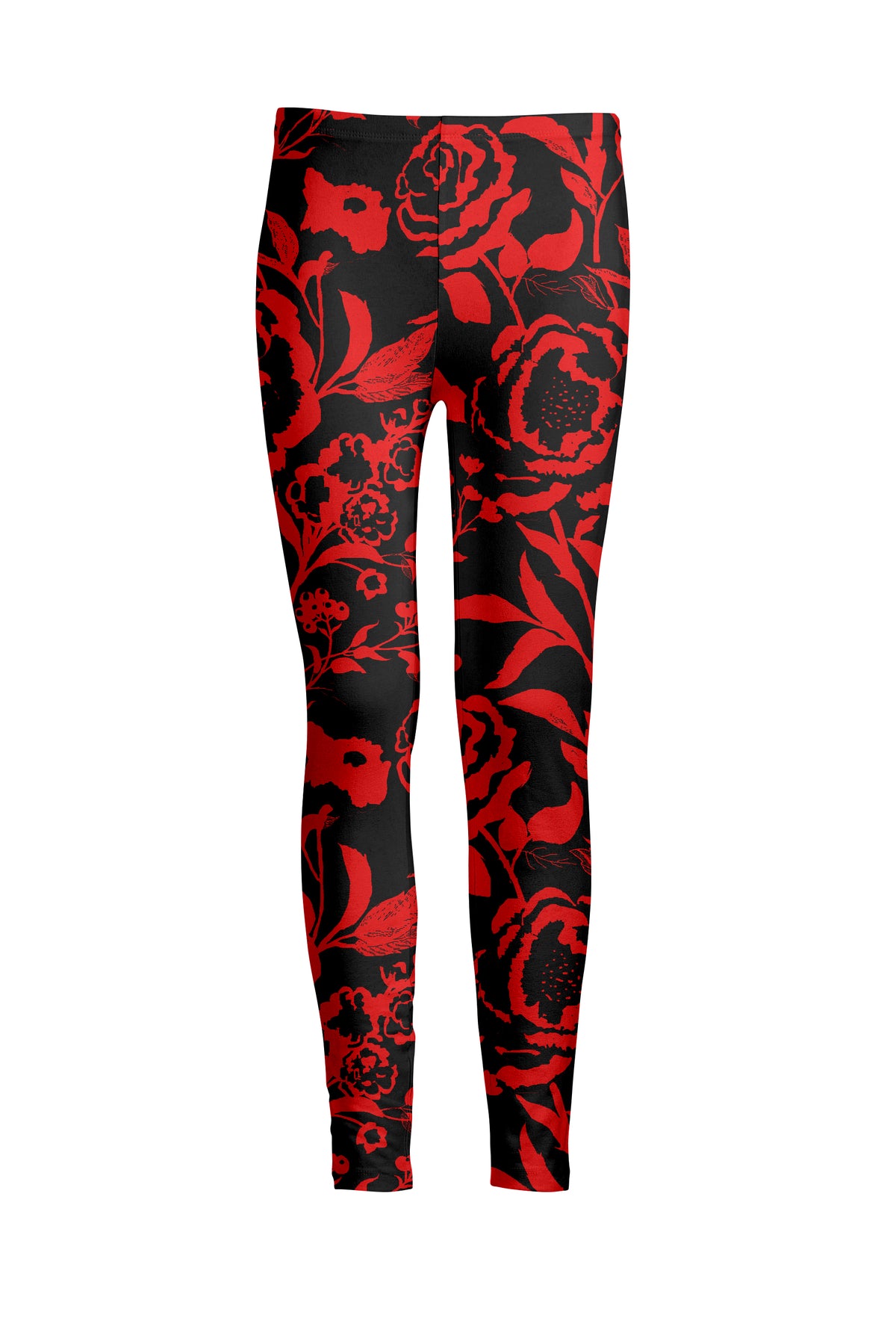 Red Black Floral -
