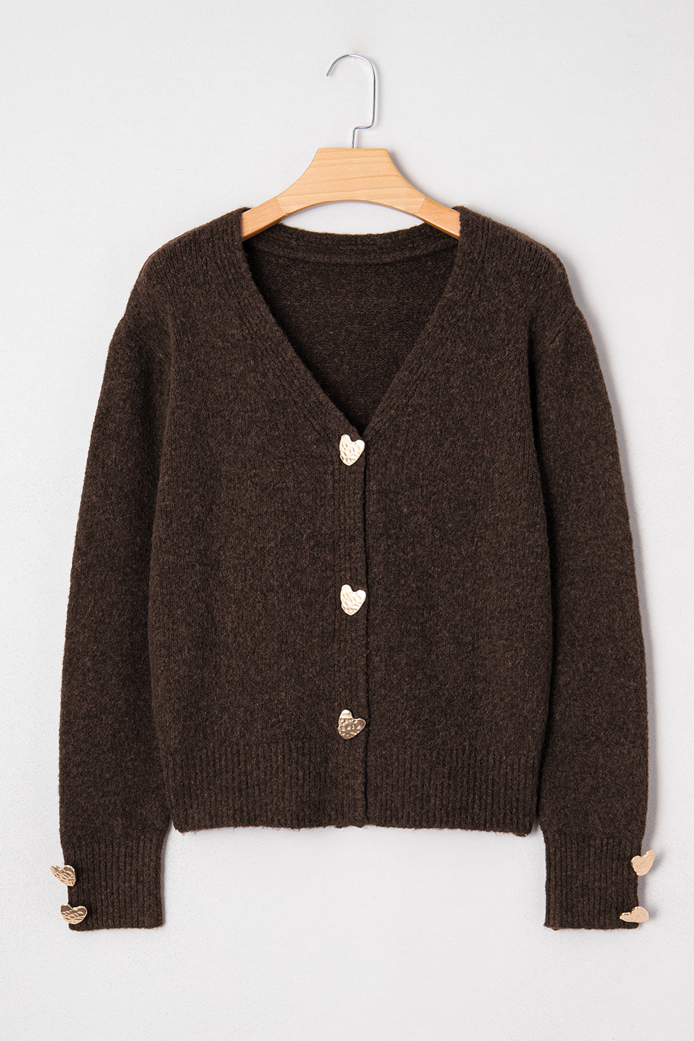 Threaded Pear Kassidy Heart Metal Cardigan Sweater