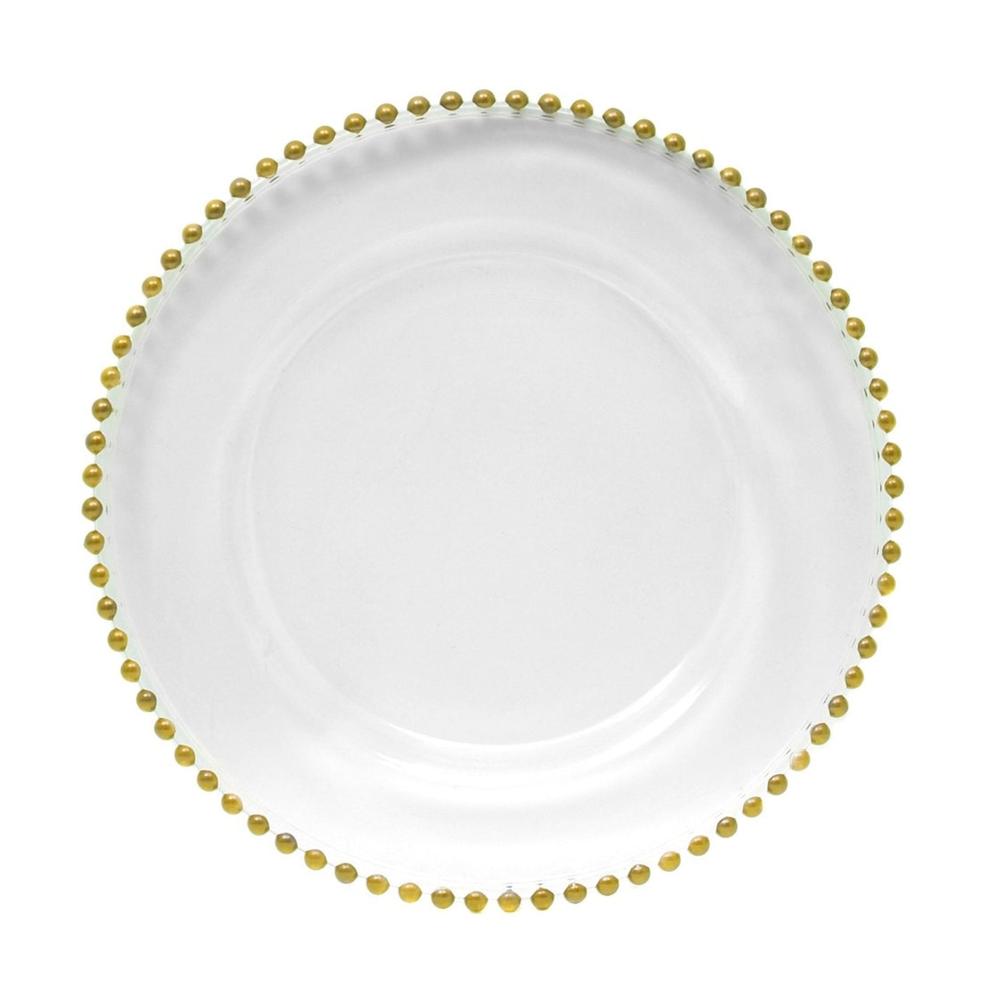 Jay Companies Gold Beaded Glass Charger Plate 13"
