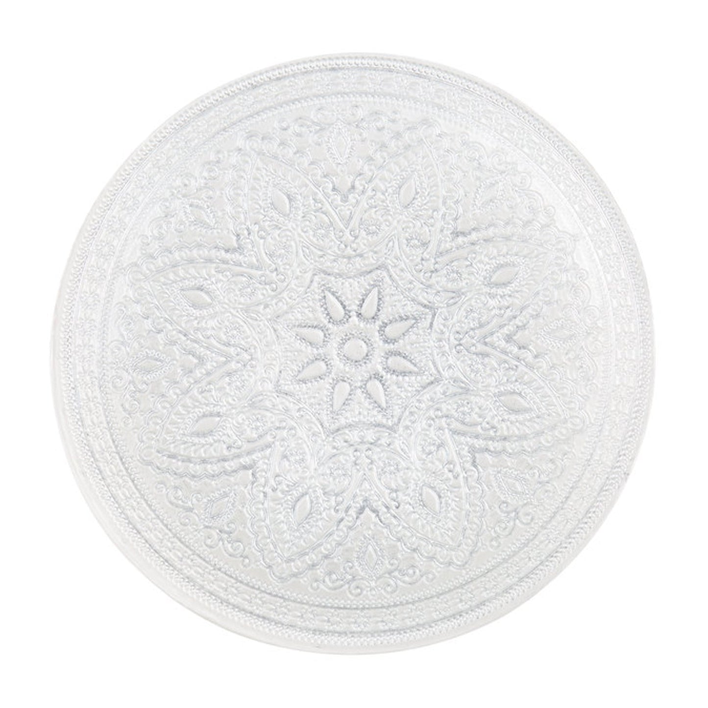 Jay Companies Divine Glass Charger Plates 4-Piece Set - Silver 13" D