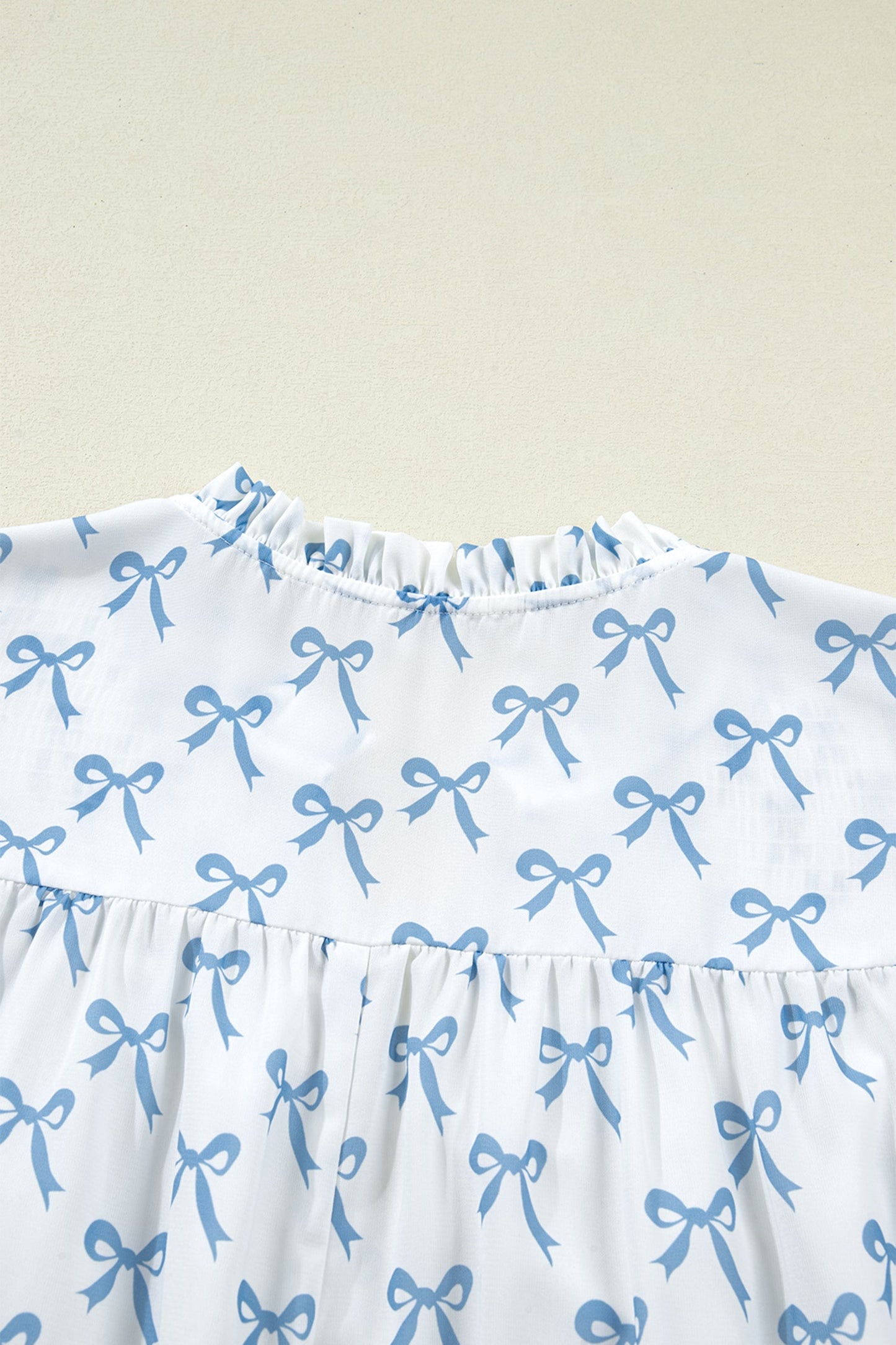 Threaded Pear Melody Short Sleeve Bow PLUS Top