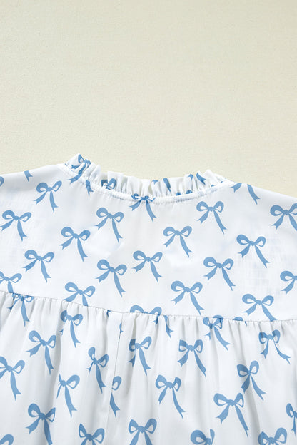 Threaded Pear Melody Short Sleeve Bow PLUS Top