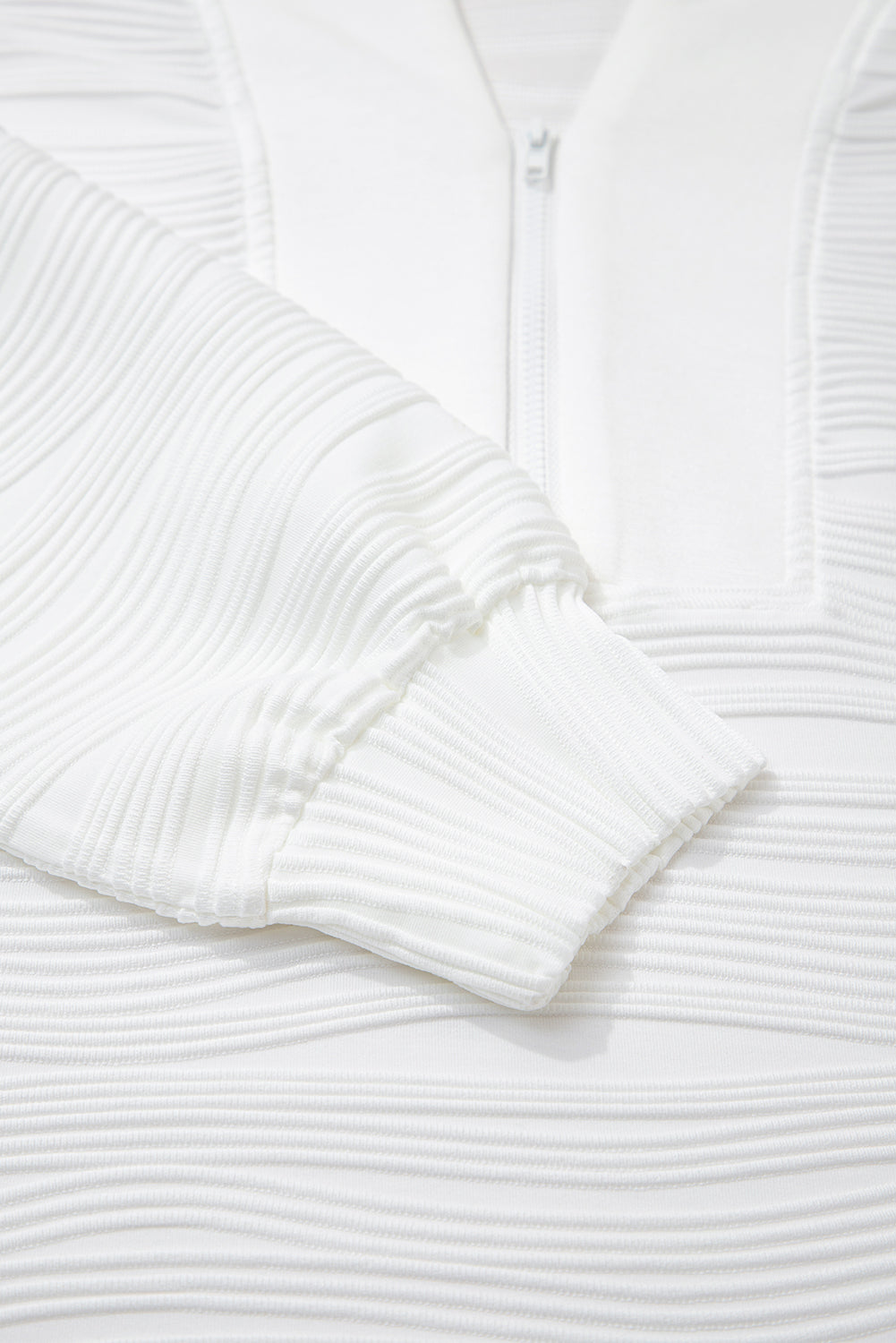 Threaded Pear Nyomi Color Textured Zip Pullover