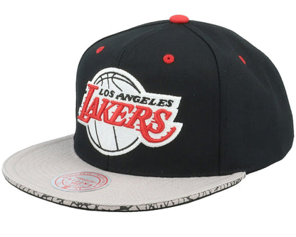 Mitchell & Ness Men's NBA Three Collection Snapback Lakers Black-Grey