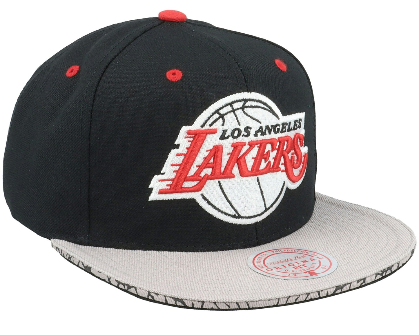 Mitchell & Ness Men's NBA Three Collection Snapback Lakers Black-Grey