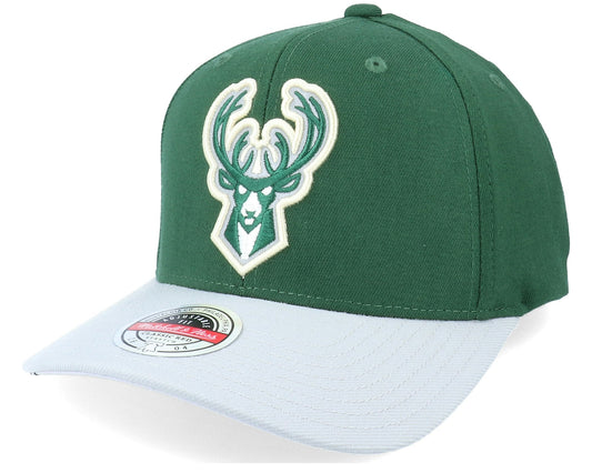 Men's Mitchell & Ness NBA Spot Lights Stretch Snapback Bucks - Green-Grey