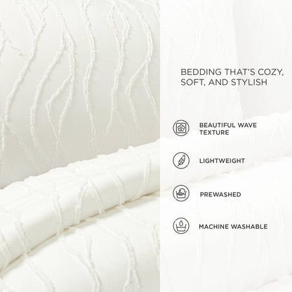 Jacquard Wave 3 Piece Comforter Set