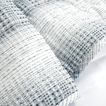 Yarn Dyed Textured Stripe Waffle Quilt 3 Piece Set