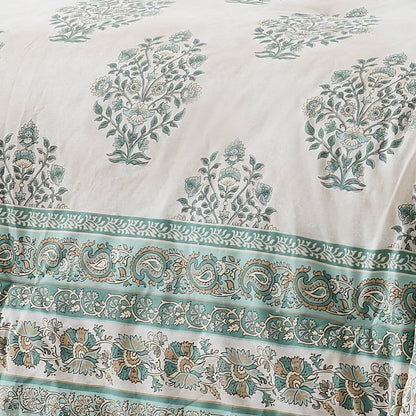 Sofia Flower Block Bouquet Cotton Comforter Set