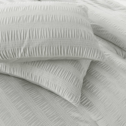 Azalea Ruched Velvet Stripe Comforter Set