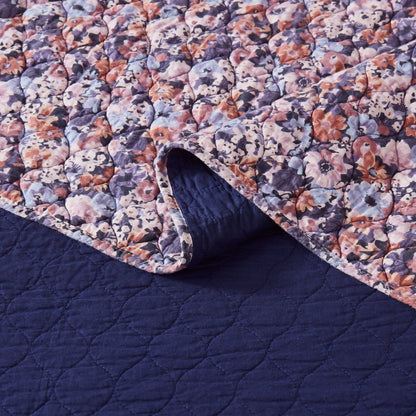 Alicia Camo Floral Cotton Quilt Set