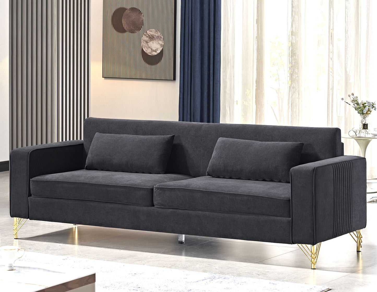 Aesthetic 3 Seater Couch With Classic Modern Appeal and Luxurious Soft Comfort