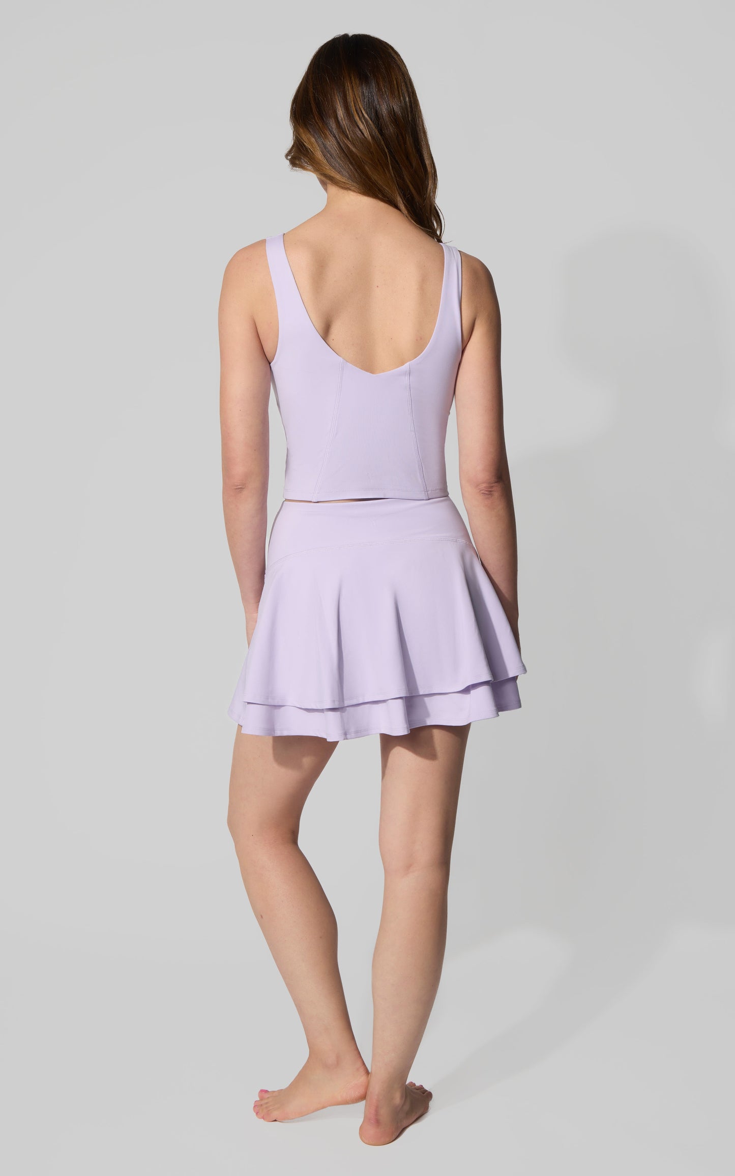 Nude Tech Double Layer Skort Set