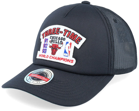 Men's Mitchell & Ness NBA Championship Trucker Bulls - Black