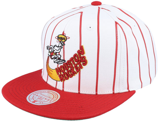 Men's Mitchell & Ness NBA Retro Pinstripe Snapback Hwc Rockets