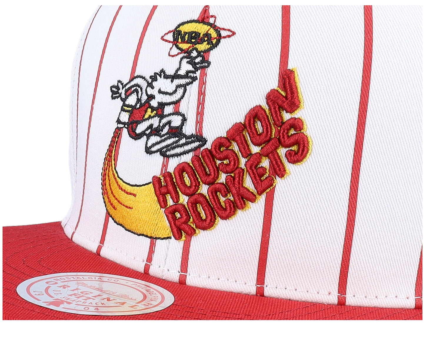 Men's Mitchell & Ness NBA Retro Pinstripe Snapback Hwc Rockets