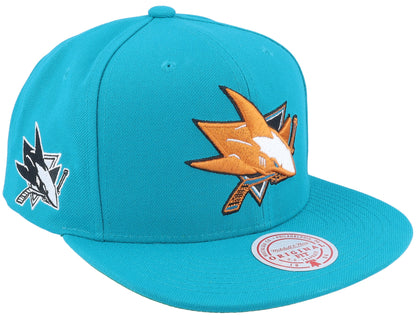 Mitchell & Ness Men's NHL Alternate Flip Snapback Sharks Snapback Caps