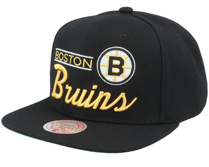 Mitchell & Ness Men's NHL Retro Lock Up Snapback Bruins Snapback Caps