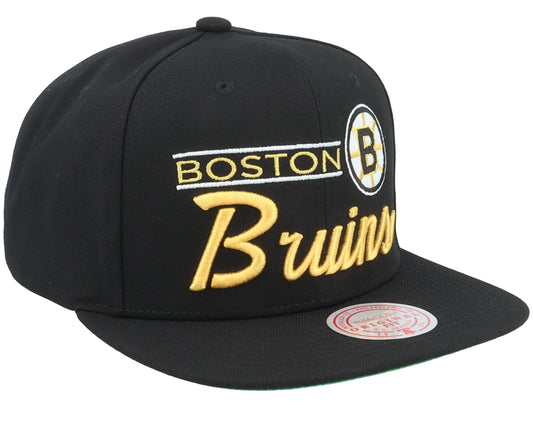 Mitchell & Ness Men's NHL Retro Lock Up Snapback Bruins Snapback Caps