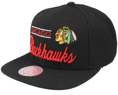 Mitchell & Ness Men's NHL Retro Lock Up Snapback Blackhawks Snapback Caps