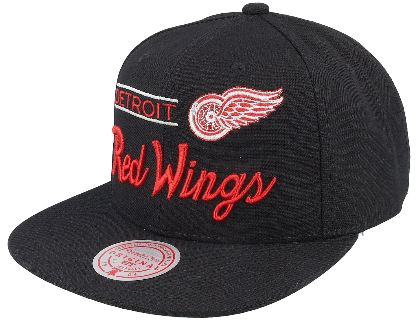 Men's Mitchell & Ness Nhl Retro Lock Up Snapback Red Wings