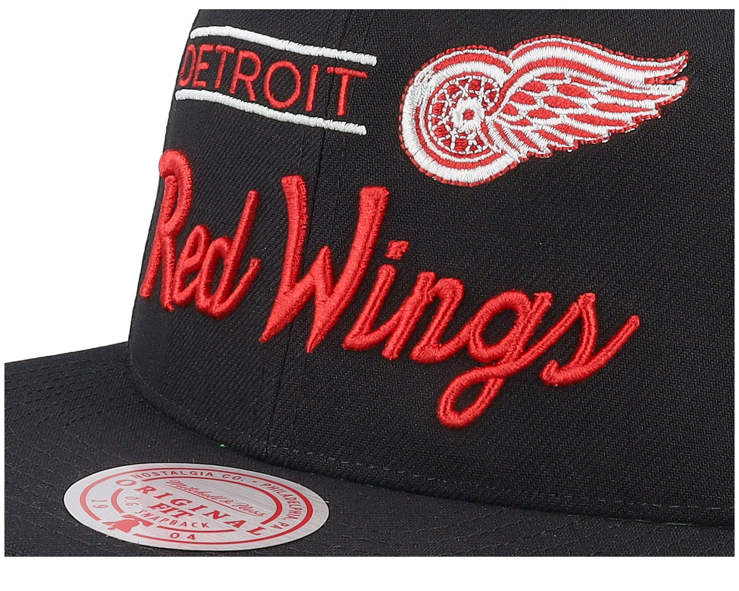 Mitchell & Ness Men's NHL Retro Lock Up Snapback Red Wings Snapback Caps