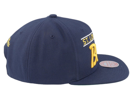 Mitchell & Ness Men's NHL Retro Lock Up Snapback Blues Snapback Caps