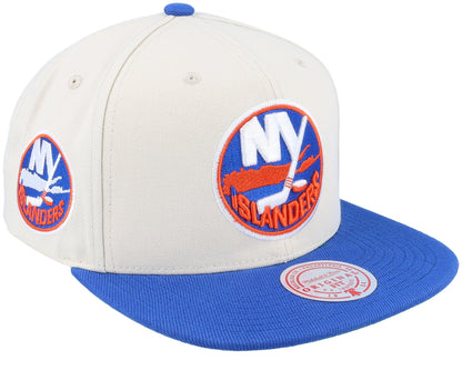 Mitchell & Ness Men's NHL Vintage Off-White Snapback Islanders Snapback Caps