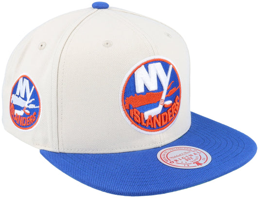 Mitchell & Ness Men's NHL Vintage Off-White Snapback Islanders Snapback Caps