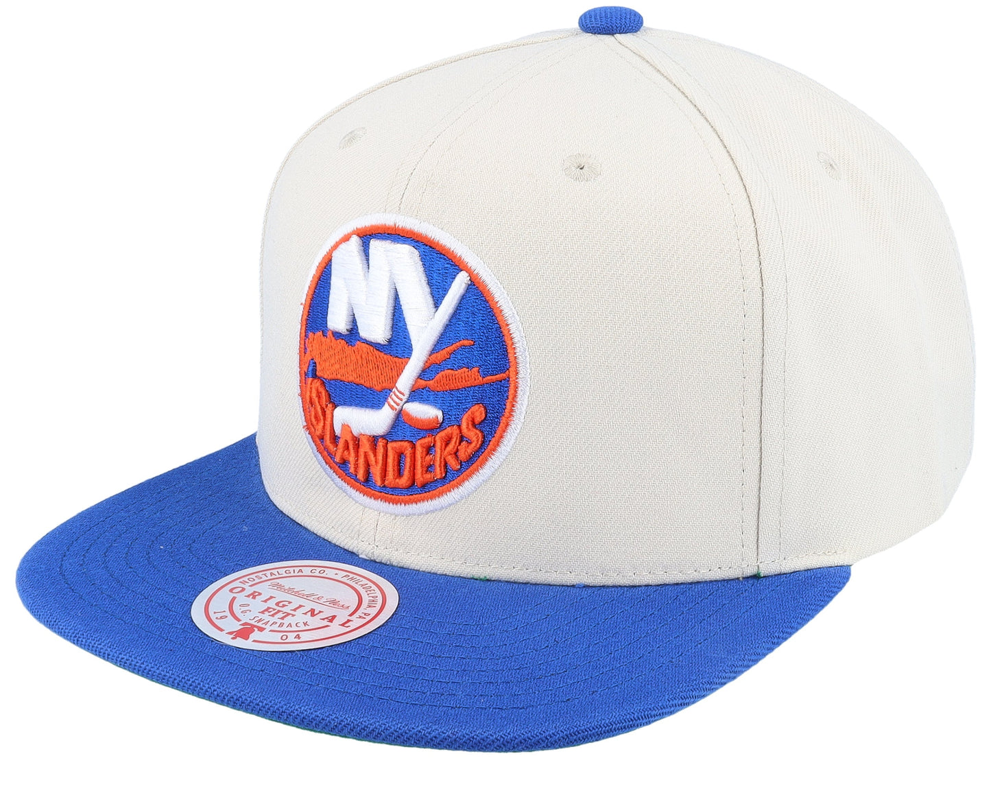 Mitchell & Ness Men's NHL Vintage Off-White Snapback Islanders Snapback Caps