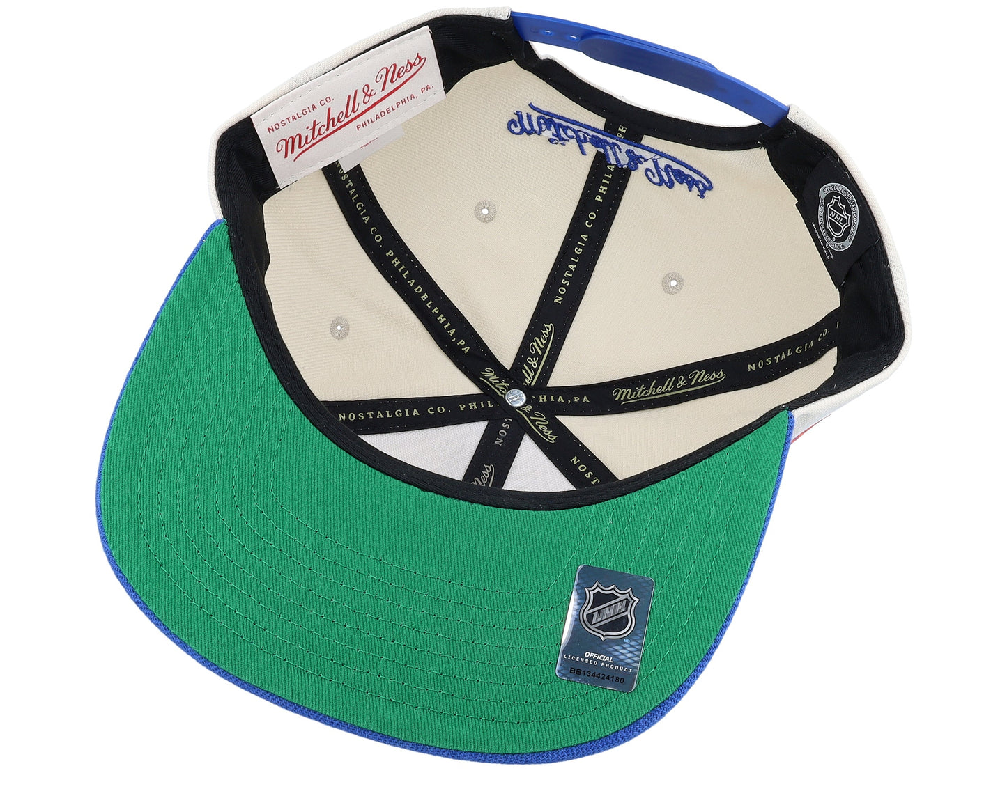 Mitchell & Ness Men's NHL Vintage Off-White Snapback Islanders Snapback Caps