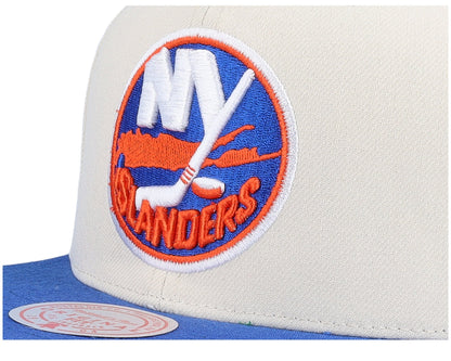 Mitchell & Ness Men's NHL Vintage Off-White Snapback Islanders Snapback Caps