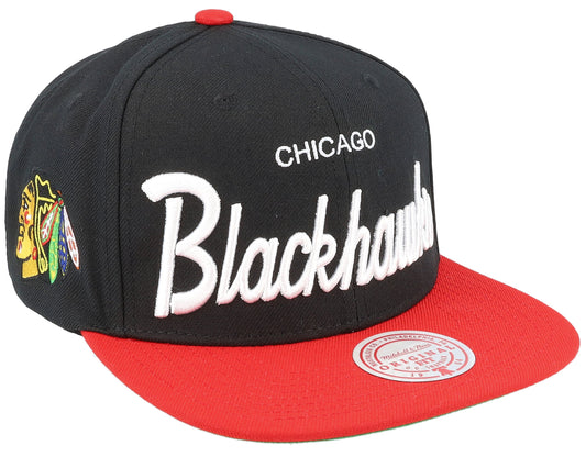 Mitchell & Ness Men's NHL Vintage Script Snapback Blackhawks Snapback Caps