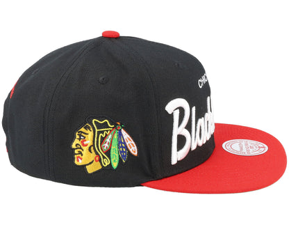 Mitchell & Ness Men's NHL Vintage Script Snapback Blackhawks Snapback Caps