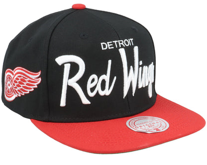 Mitchell & Ness Men's NHL Vintage Script Snapback Red Wings Snapback Caps