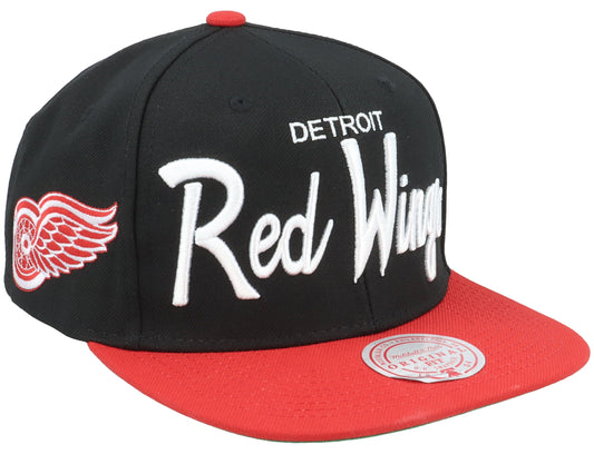 Mitchell & Ness Men's NHL Vintage Script Snapback Red Wings Snapback Caps